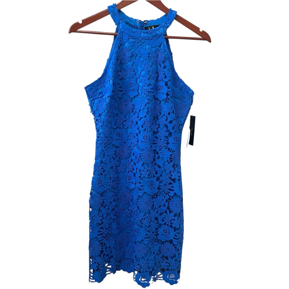 Lulus Love Poem Blue Lace Mini Dress Feminine Coquette NWT 61976-A Size Small - Picture 7 of 15